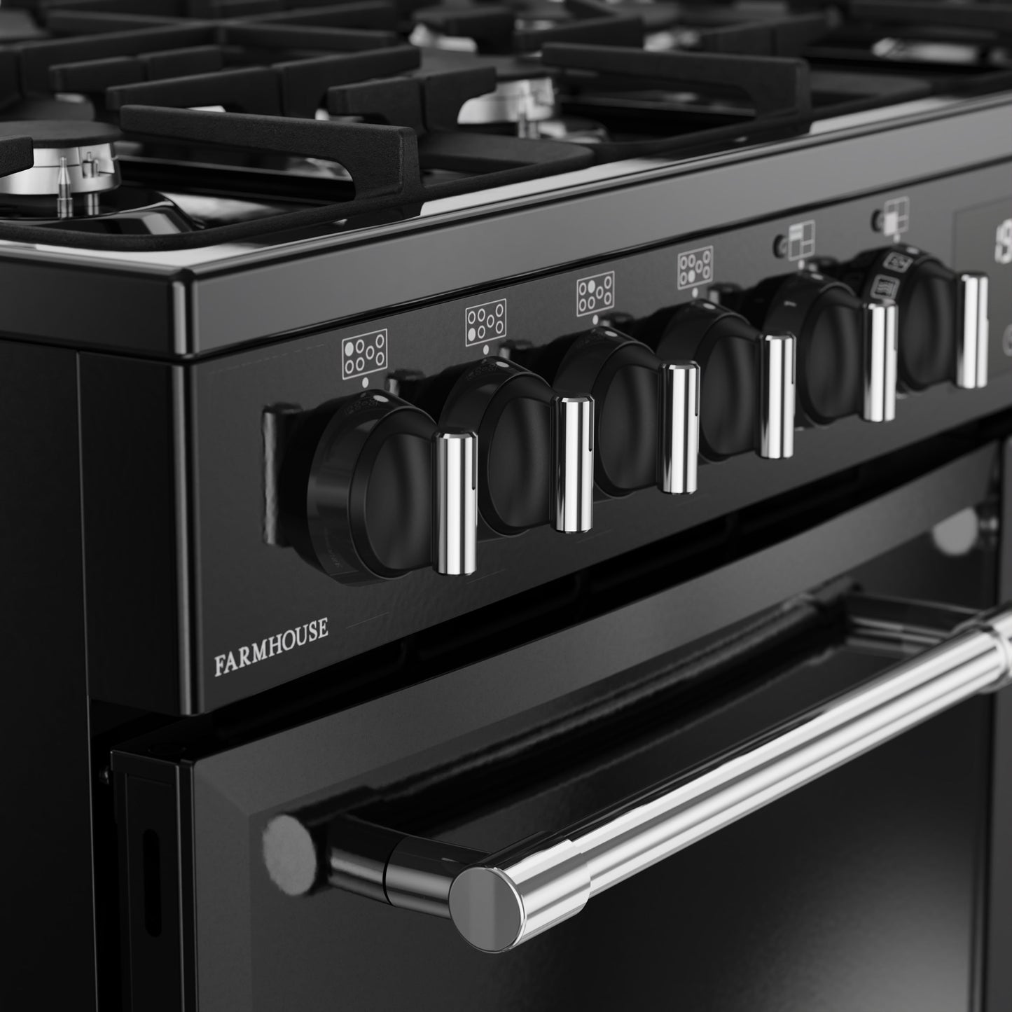 Belling RCA Farmhouse 100DF 100cm Dual Fuel Range Cooker 444411829 Black