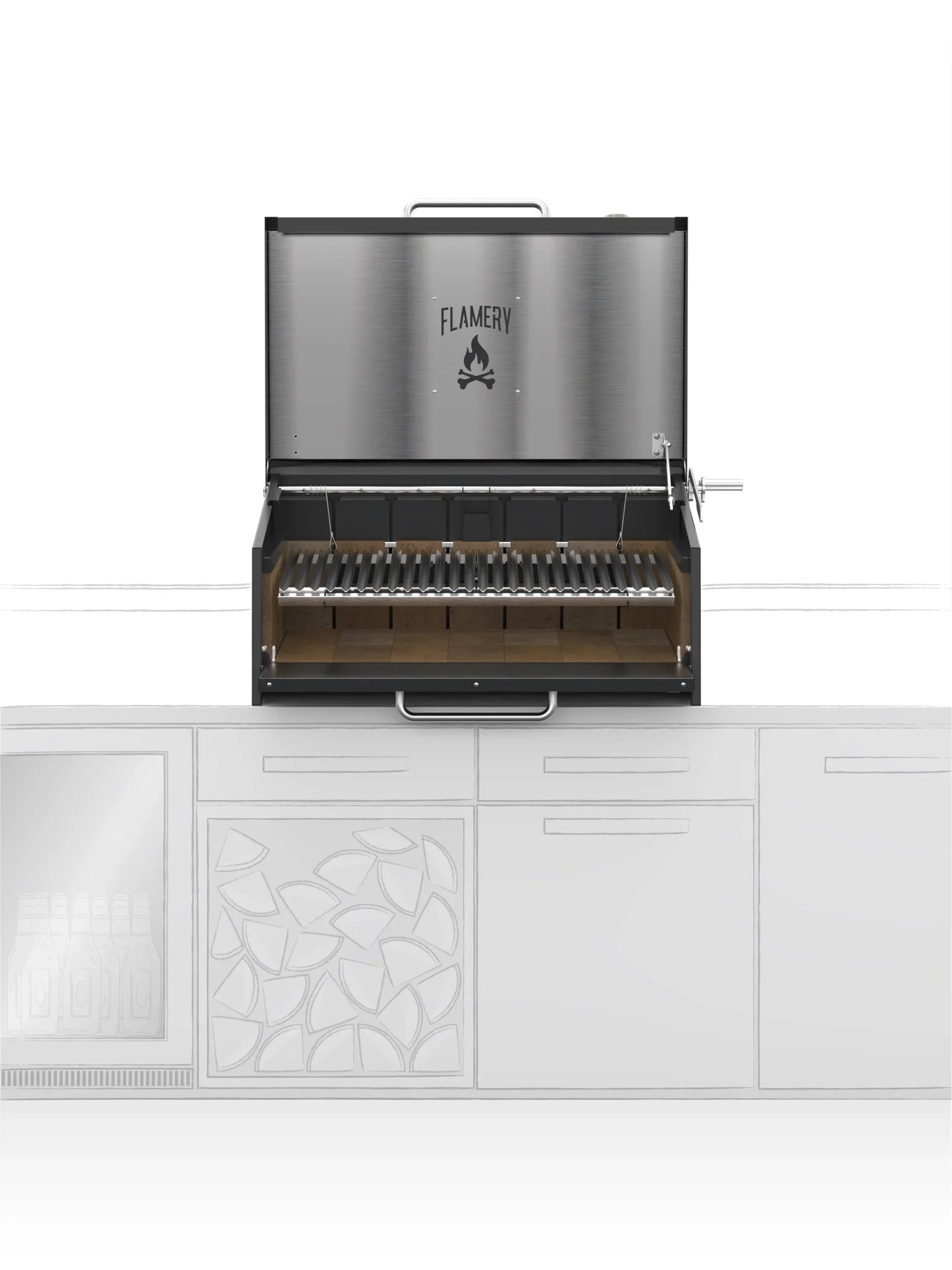 Flamery Small Asado Pro 3.1 Built-In with Full Grill