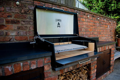 Flamery Large Asado Argentinian BBQ with Full Grill + Firebox