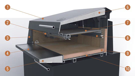 Flamery Large Asado BBQ with Split Grill and Firebox