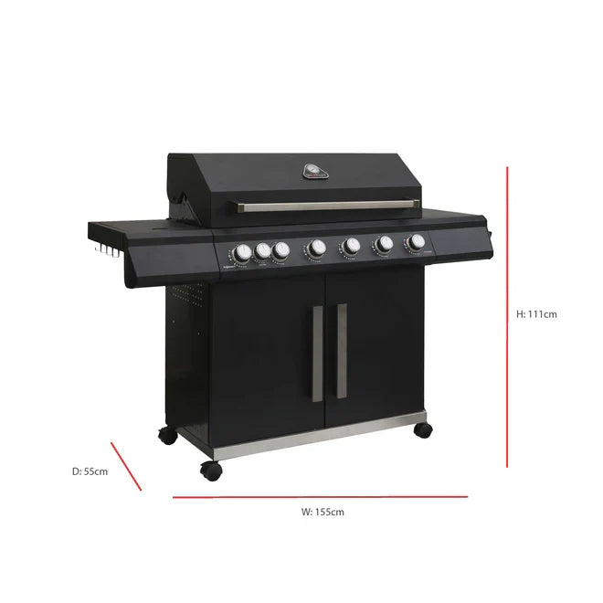 Grillstream Stealth 6 Burner Hybrid Gas Barbecue